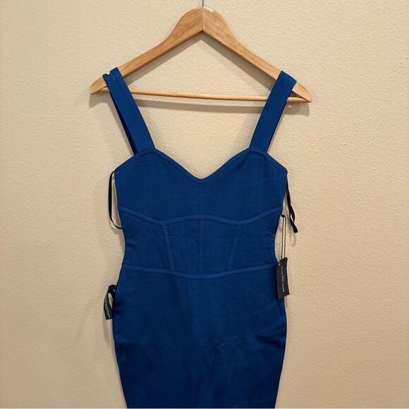 NWT mariam anna barska Blue Sexy Bodycon Maxi Dress Small - Picture 10 of 12